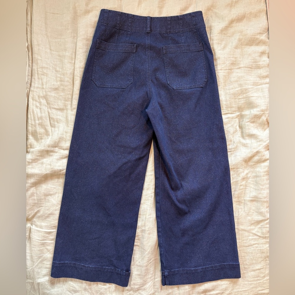 Maeve Navy Flare Jeans SPARKLY! - Picture 7 of 12